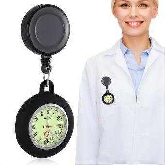 Mens Pocket Watch Clip-On Pocket Watch Black Luminous Timekeeping 9.00X3.50X1.00CM 1Pcs