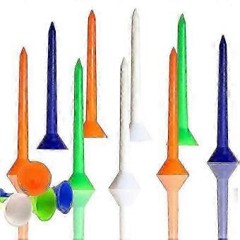 Step-Up Golf Tees 3 1/4 inch, 20 Pack, Multi-Color, USGA Conforming, Improved Performance and Distance