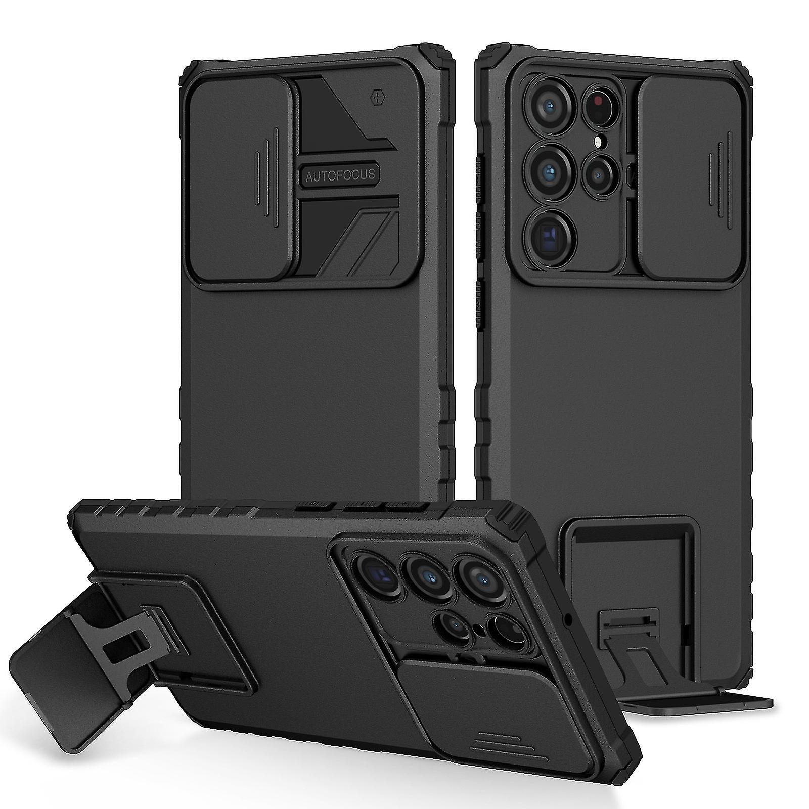 Silicone Pc Case Compatible With Samsung Galaxy A53 A73 A33 With Slide Camera Cover Protection And Adjustable Stand