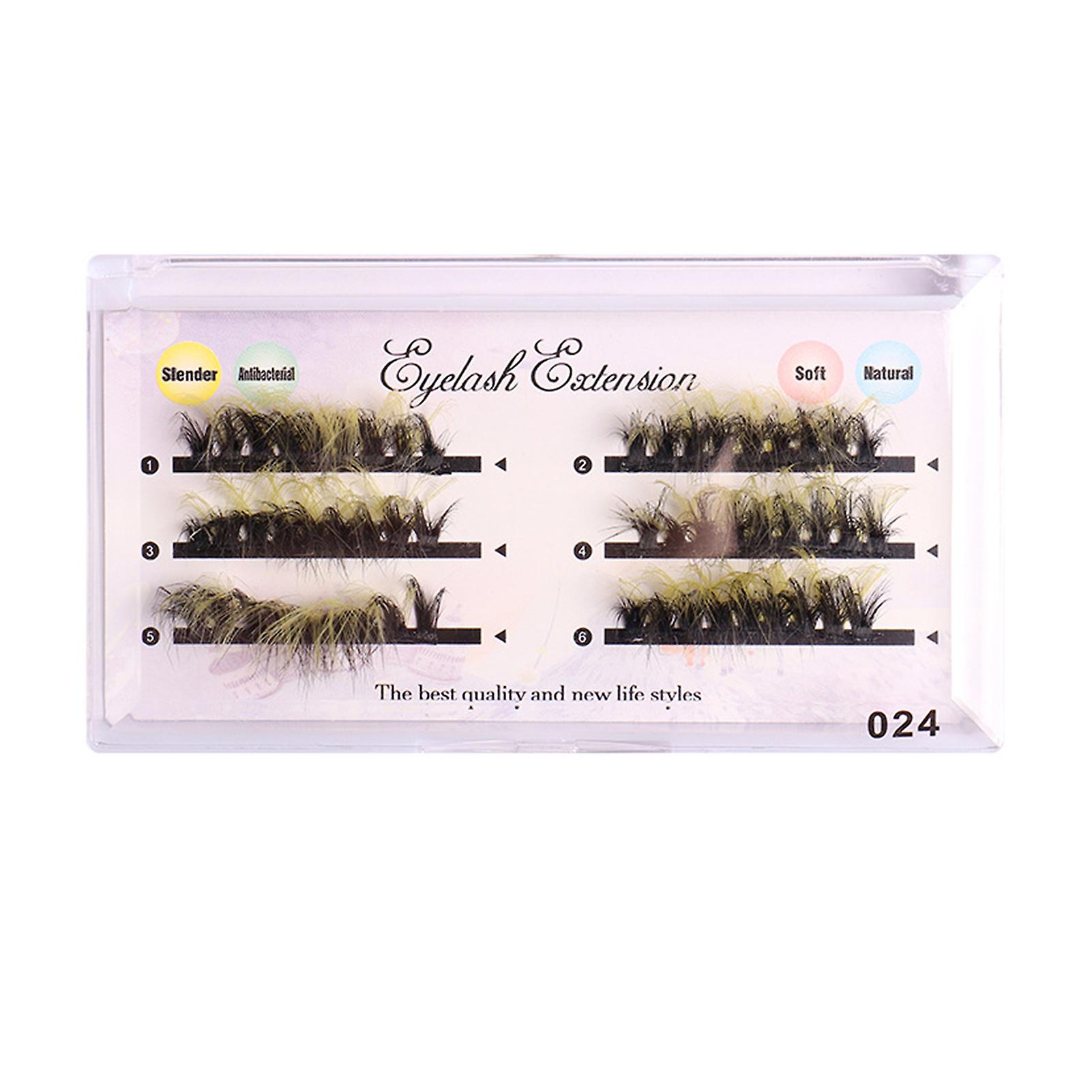 3 Rows Mixed Color Lashes Wisps 8d Dense Curl Dramatic Volume Devil Princess Cosplay Makeup