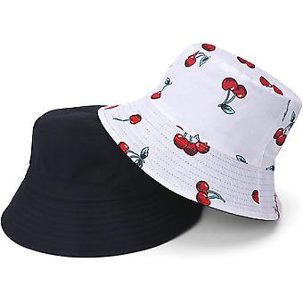 4 Pack Unisex Print Bucket Hats, Cotton Beach Sun Hat for Women Summer Travel 4 Pack Unisex Print Bucket Hats, Cotton Beach Sun Hat for  main image 3