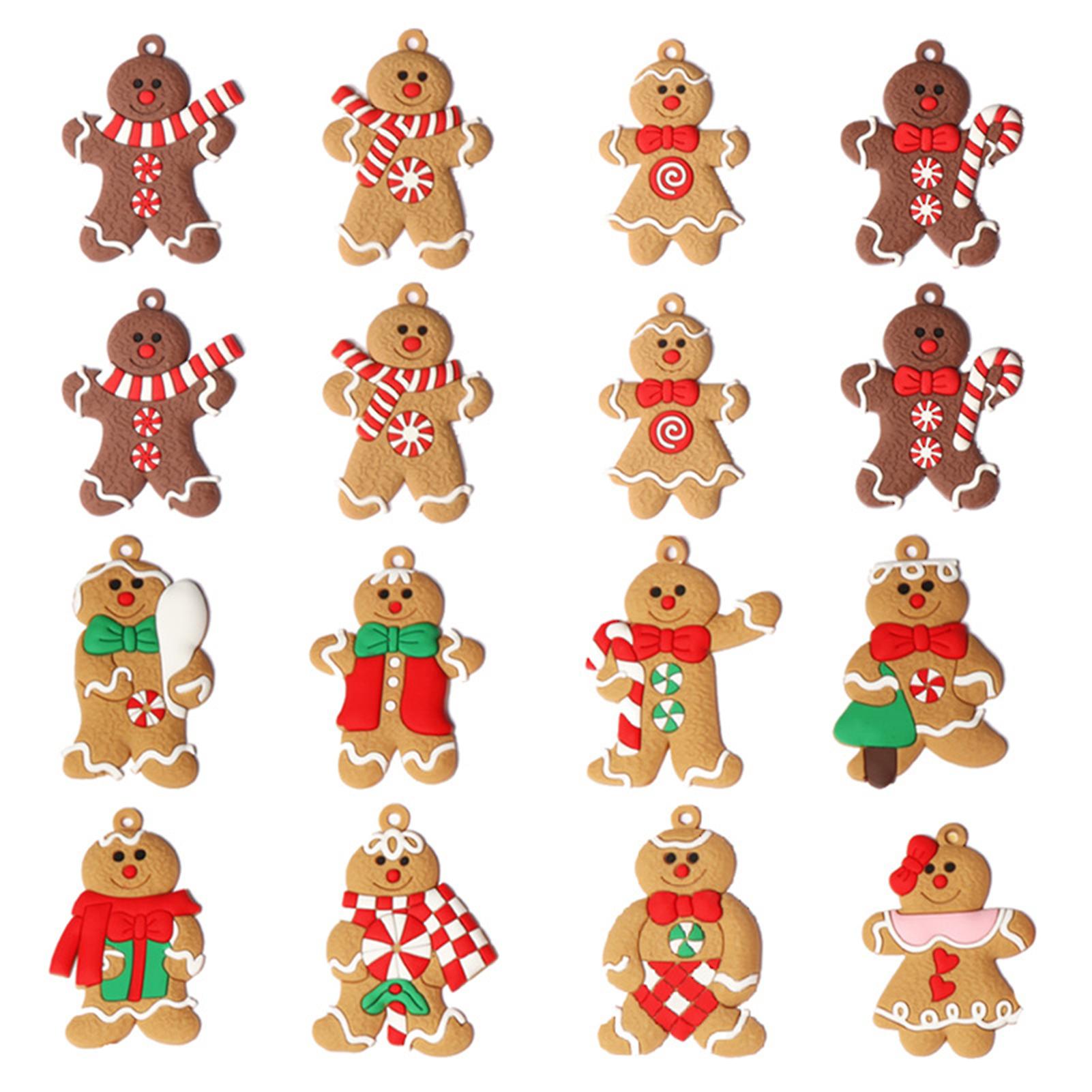 Gingerbread Man Pendants Ornaments No Fading And Good Elasticity For Christmas Party Decorations