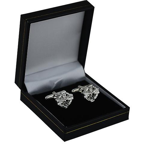 Silver 15x15mm Celtic Trinity knot swivel Cufflinks