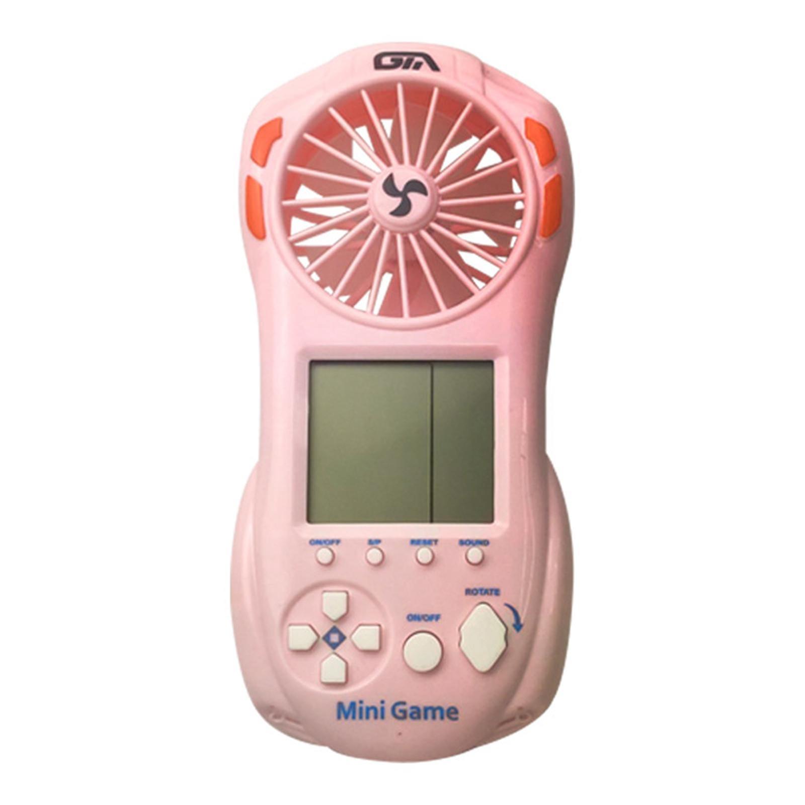 Elektronische Game Console met Kleine Ventilator Handheld Mini Kind Roze