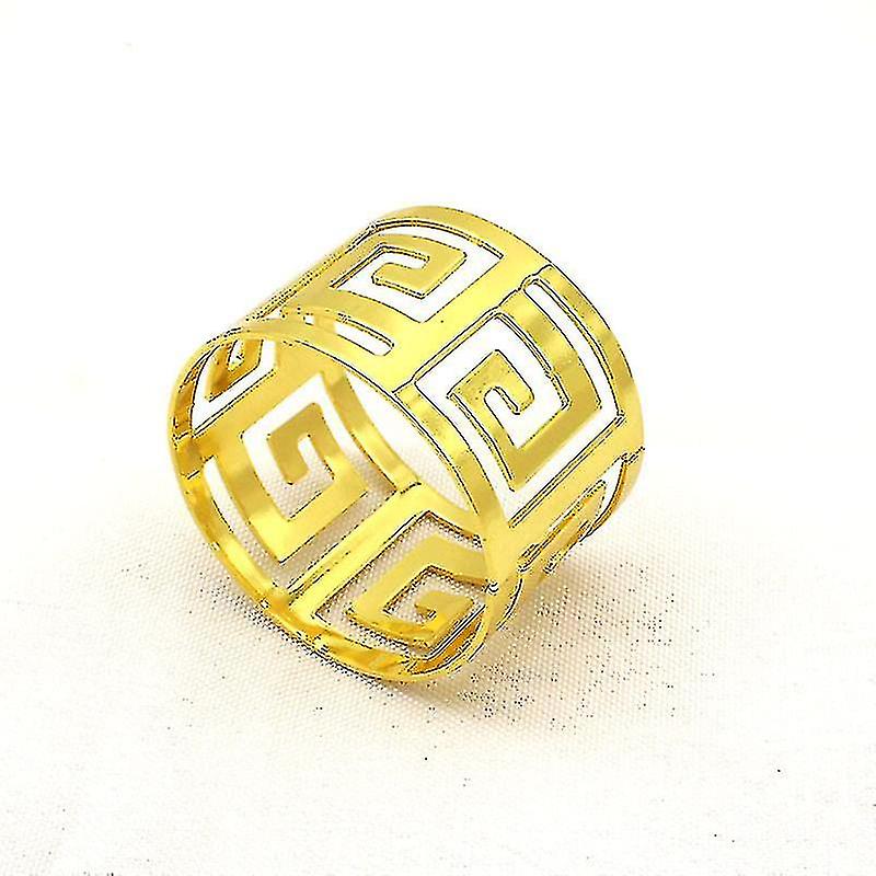 20パックウェディングパーティーディナーテーブル装飾ゴールドのための金属ナプキンリング