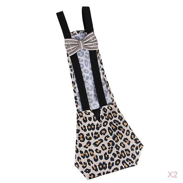 2x Goose Chicken Duck Poultry Reusable Soft Fabric Diaper Leopard Print S