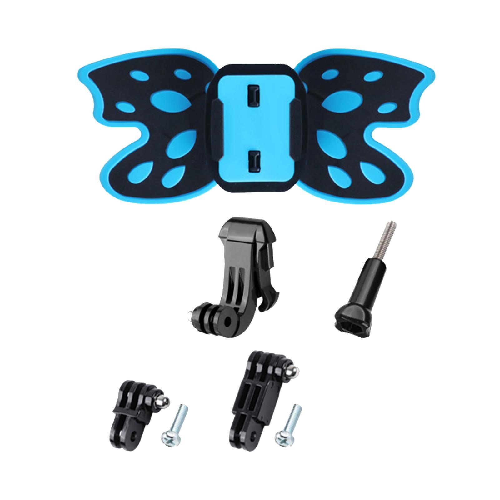 Motorcycle Helmet Chin Strap Mount Shockproof Universal for Action Camera Blue