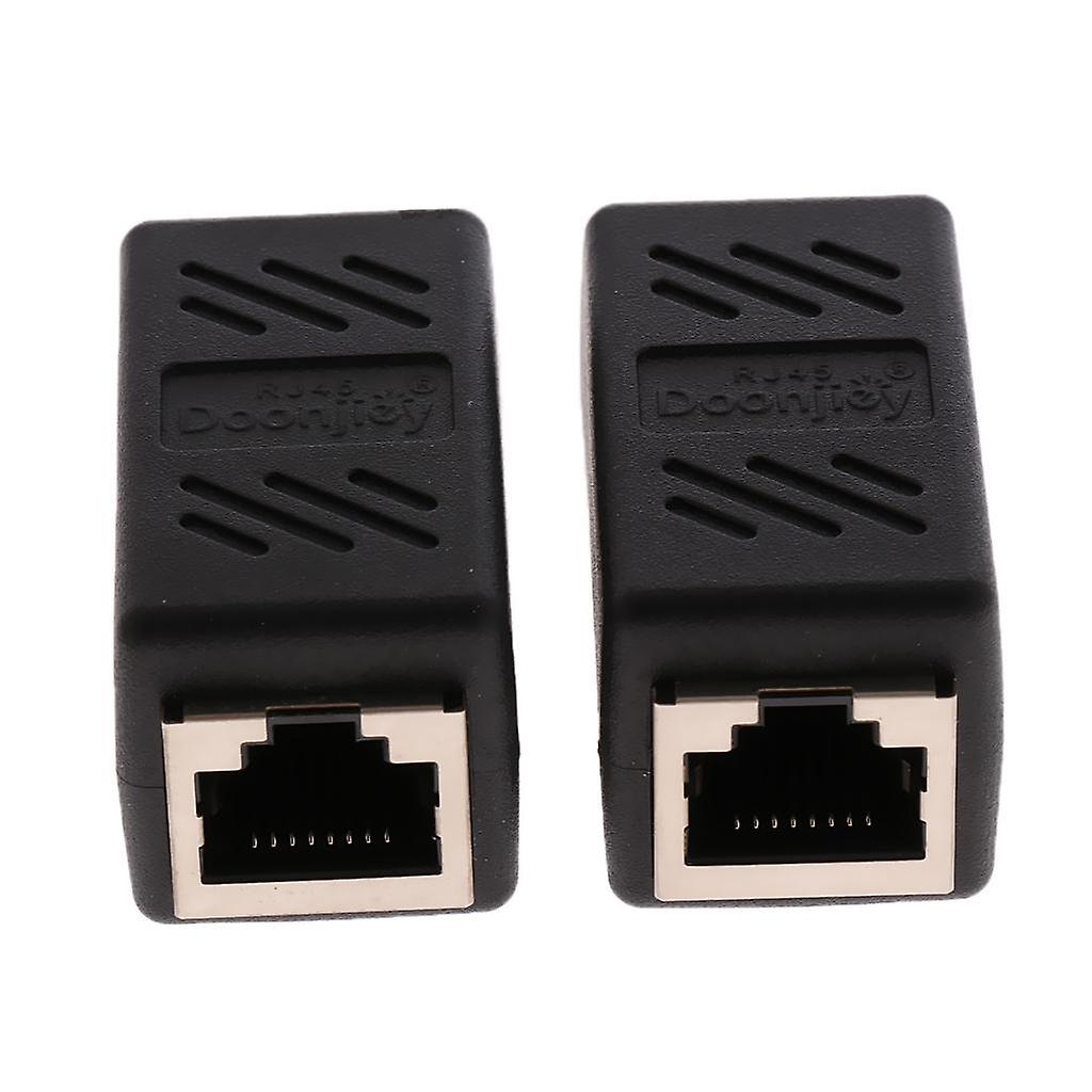 2x  Female to Female Network LAN Coupling Connector Extension Adapter