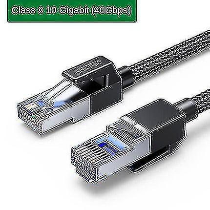 Ethernet Cable Cat8 40gbps Cotton Braided Cat7 Network Lan Cord For Modem Laptops Ps 4 Router 10m 20