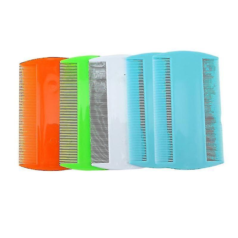 5pcs Lice Combs Plastic Flea Combs Double Sided Comb Flea Revomer Tool Lice Hair Combs Pet Grooming