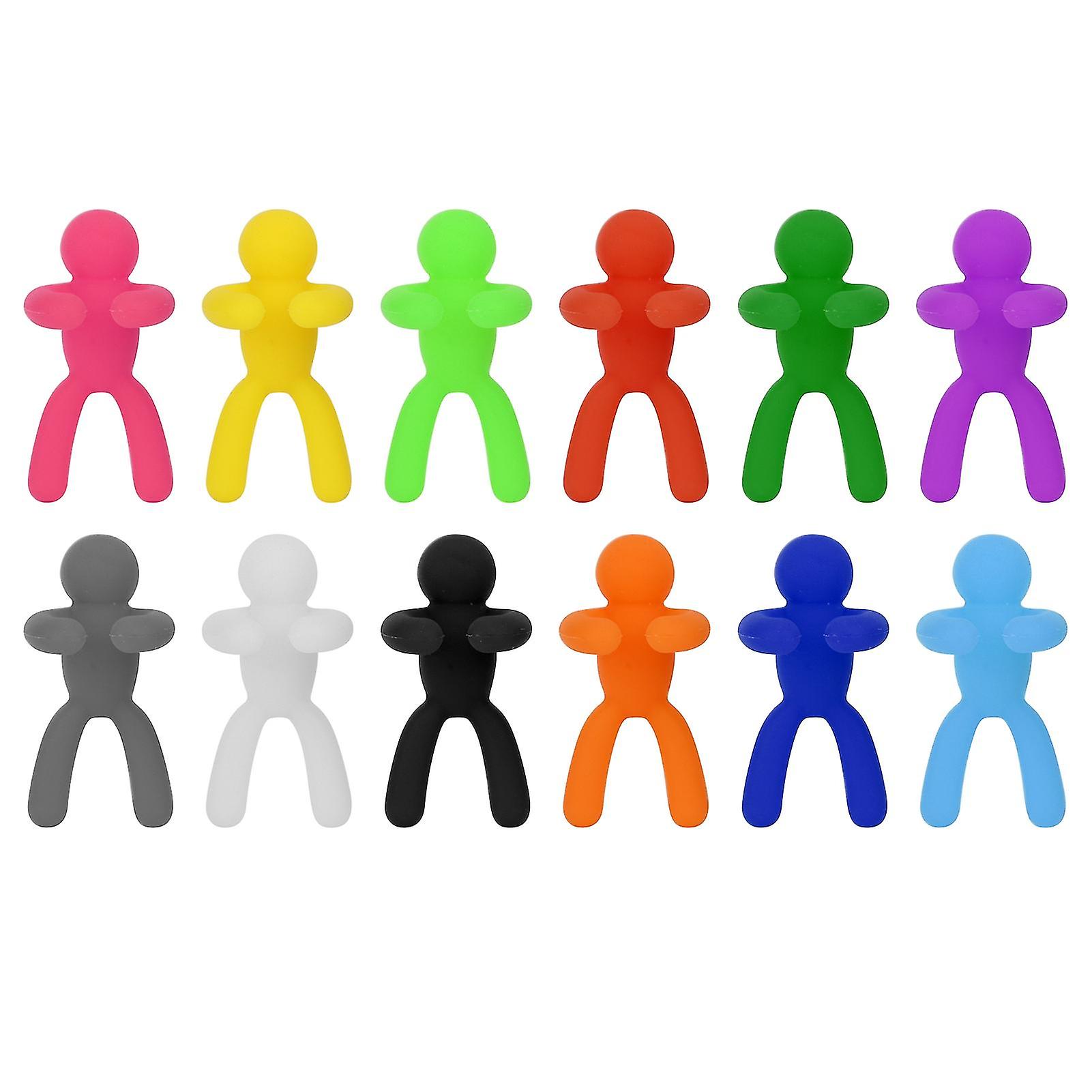 Silicone Wine Glass Marker Drinking Glass Identification Labels Tag Signs for Party Supplies12pcs