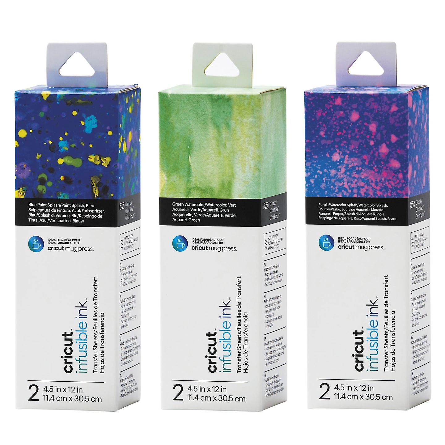 6 transfer sheets for Mug Press - Watercolor