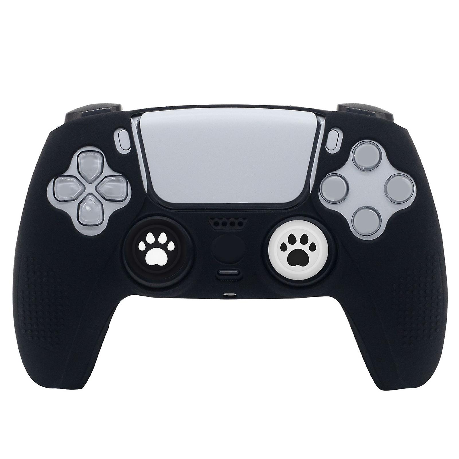 1 Set Game Console Case Shockproof Comfortable Grip Dustproof Soft Cute Cat Paw Protective Anti-fall Smooth Edge Controller Case for PS5