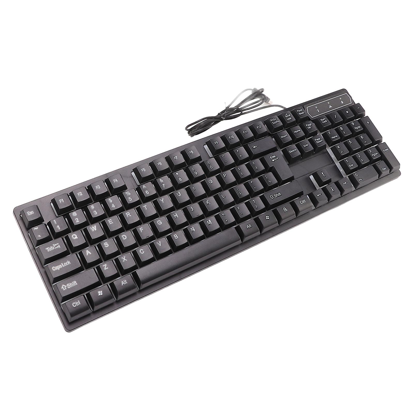 Keyboard Colorful Light Stable 104keys Suspended Keycap Wired Mechanical Gaming Keyboard
