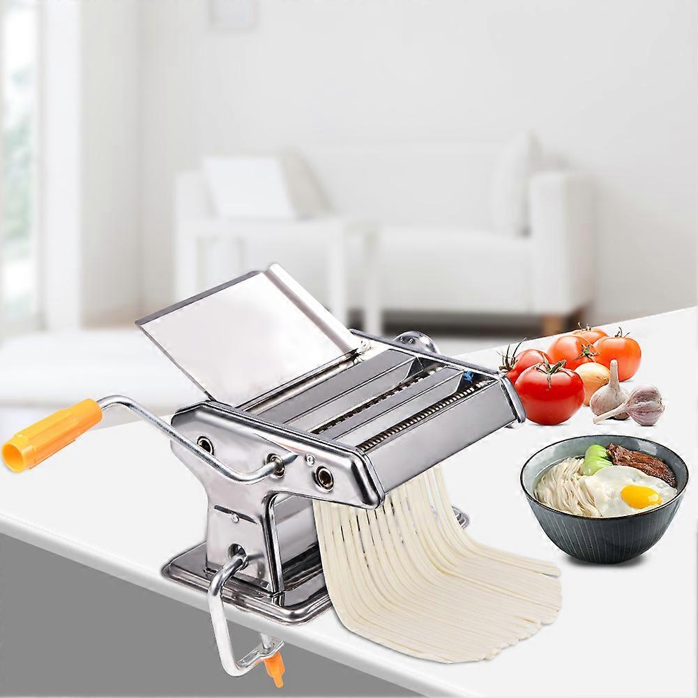 Stainless Steel Pasta Maker Machine 20.3x13.1x13.8cm Silver Adjustable