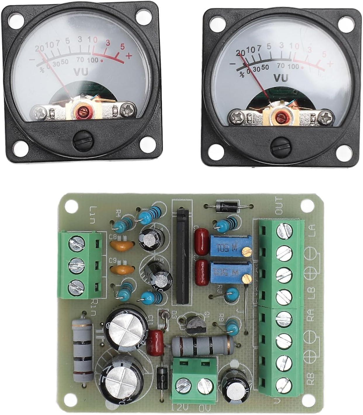 VU Meter Warm Back Light, 2Pcs VU Meter Mute Function Accurate, Clear Display Professional VU Level 