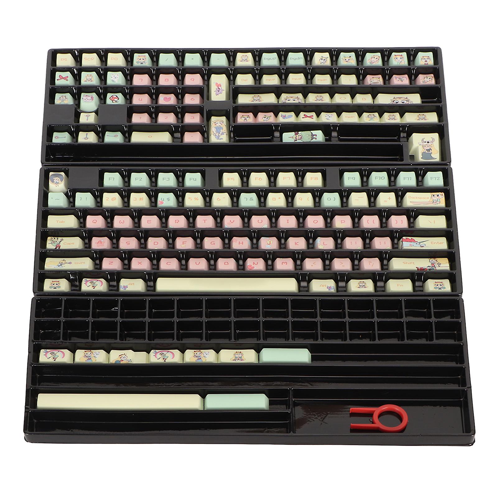 PBT Keycaps Set Dye Sublimation 146 Keys MDA Profile ANSI ISO Keycaps Set with Key Puller for Mechanical Gaming Keyboard