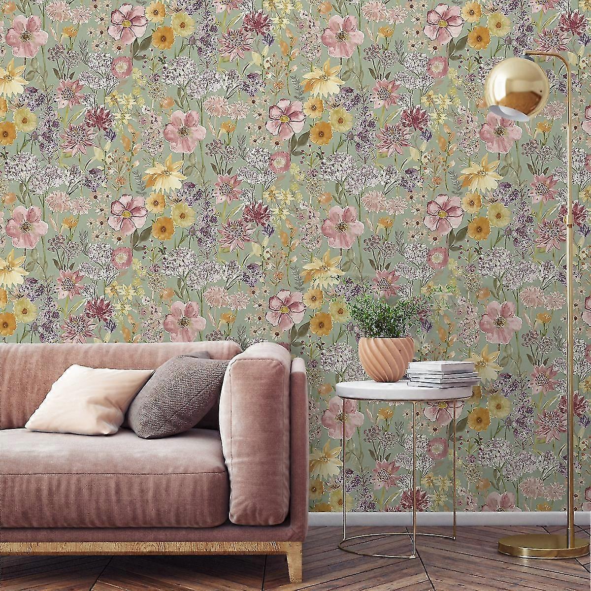 Vildblommor Tapet Grandeco