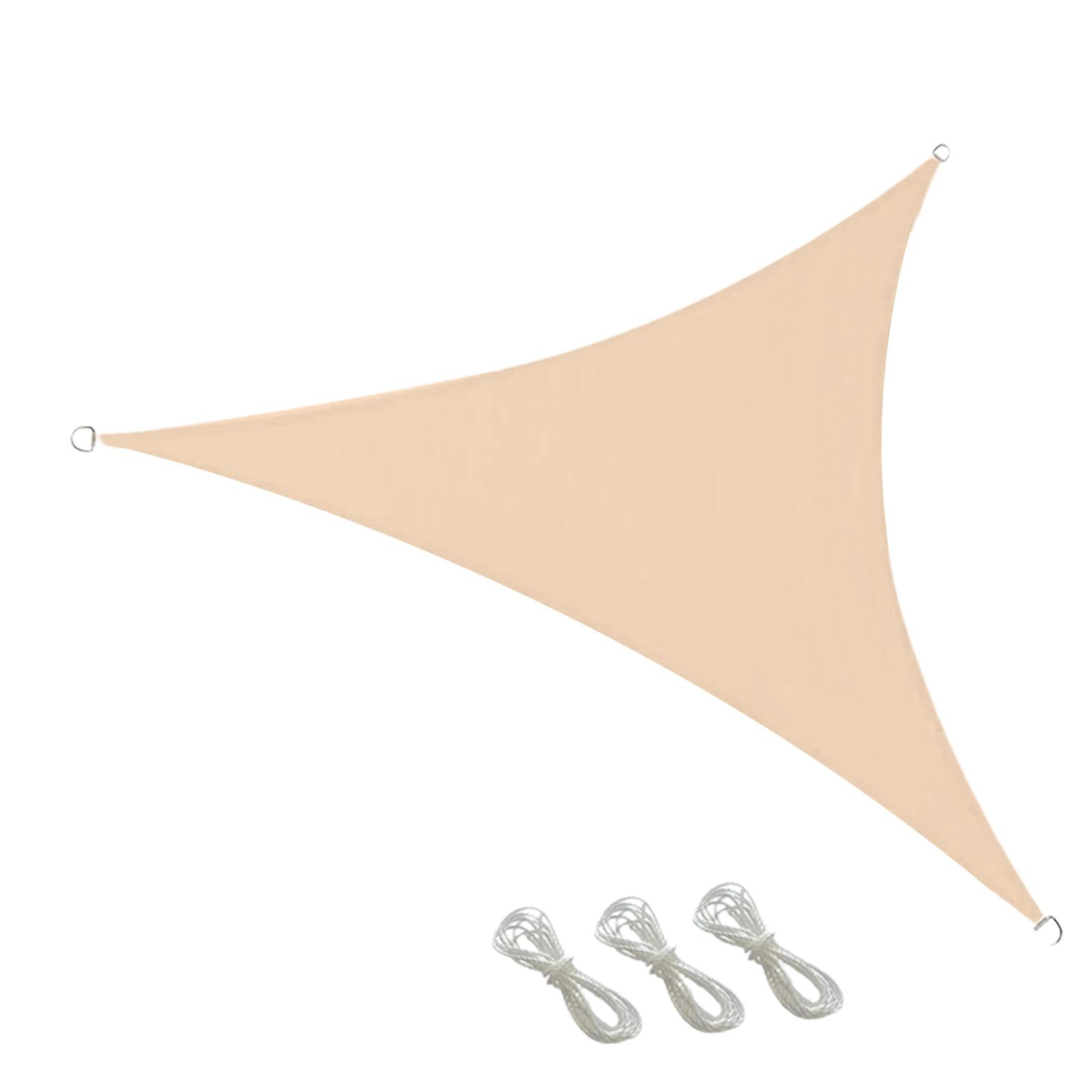 Triangle Sun Shades Sails Canopy with Rope Windproof Rain Proof UV Blocking Canopy for Decks Patios BBQ Areas