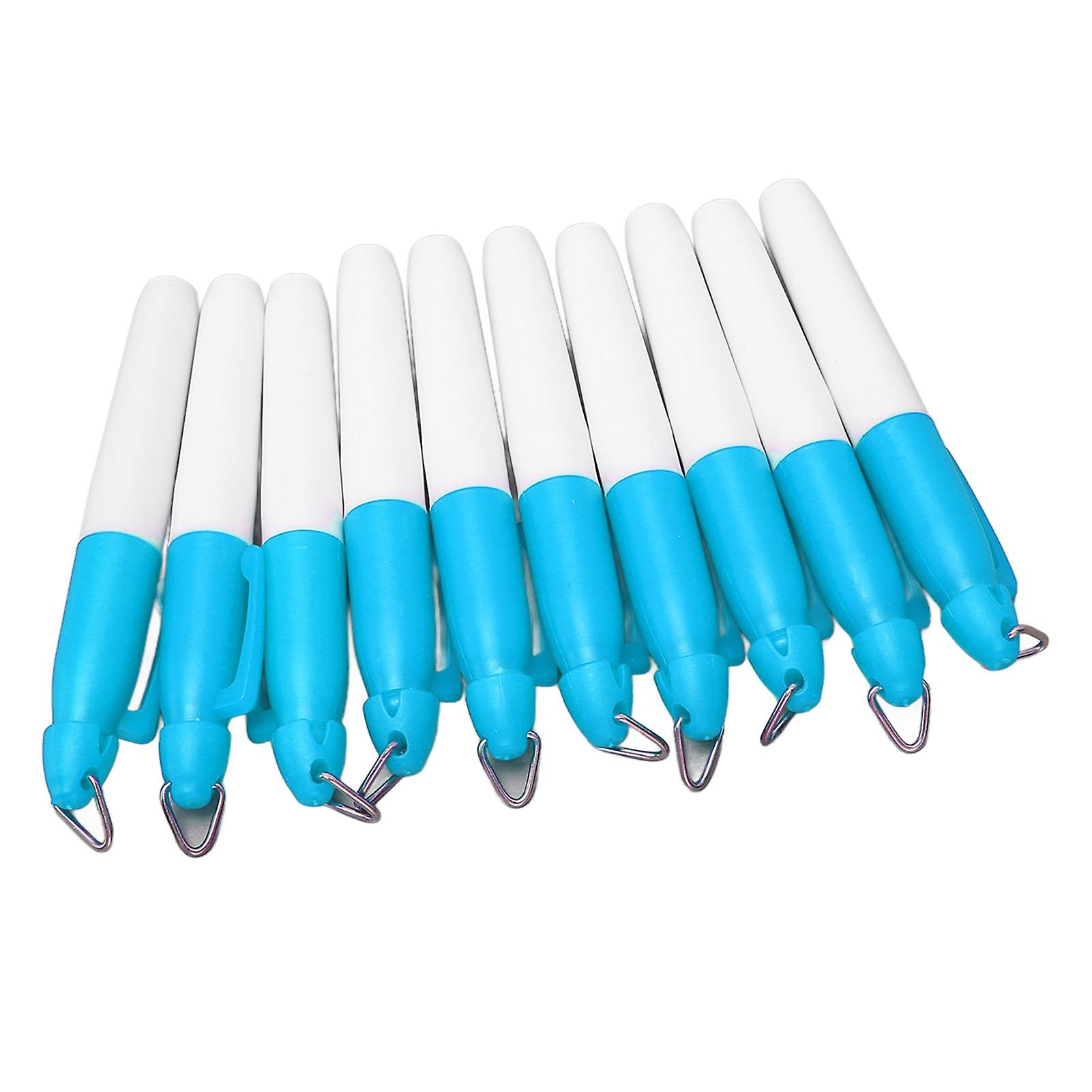10pcs Golfing Marker Pen Oil Based Waterproof Portable Ball Line Marker Tool Ball Alignment Tool for Drawing Coloring Sky Blue
