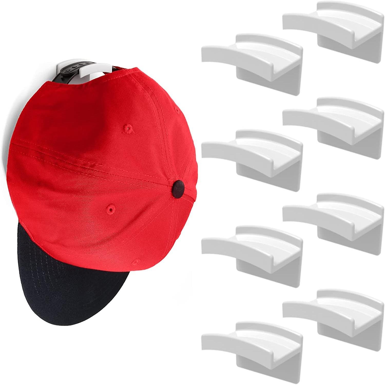Modern Wall Mounted Adhesive Cap Hook (10 Piece Set) White Fixed Cap Hook