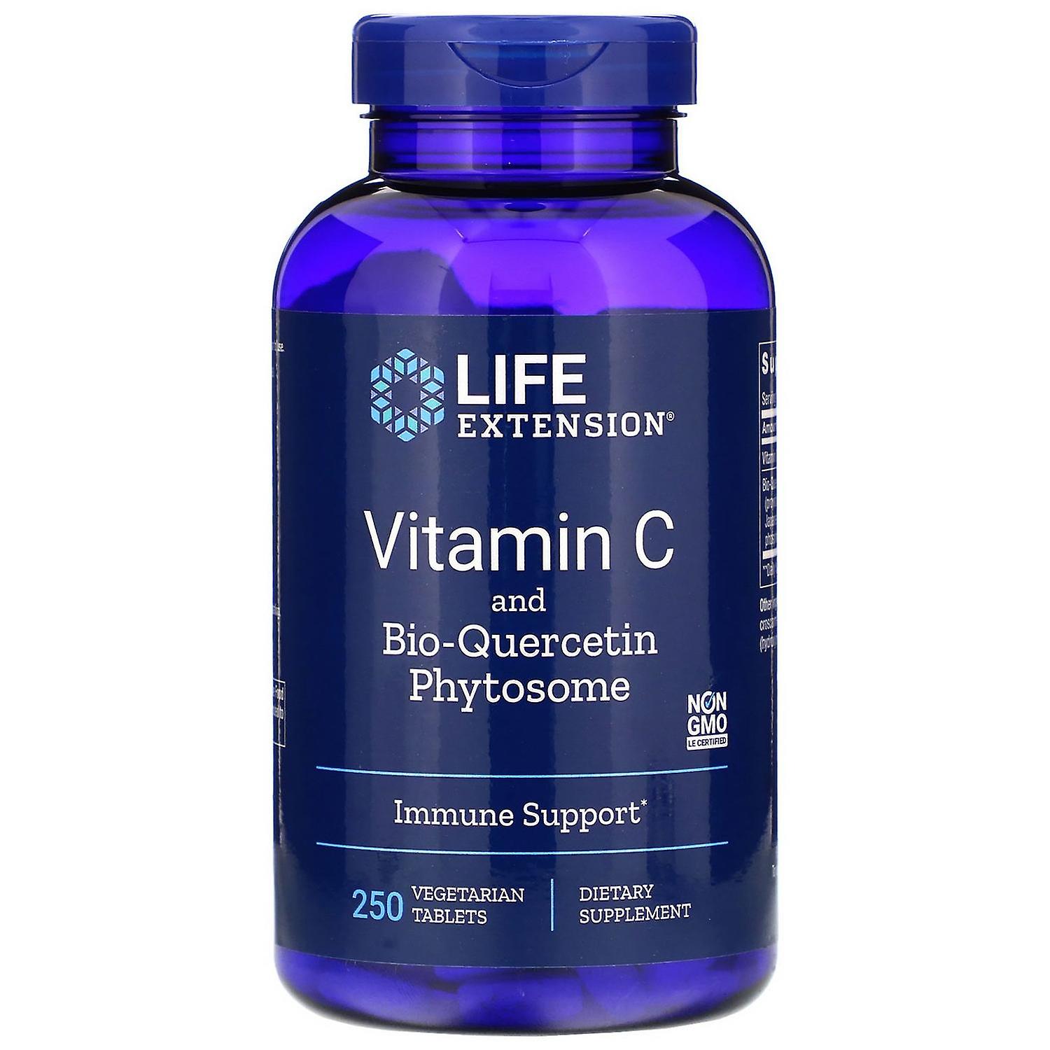 Life Extension, Vitamin C and Bio-Quercetin Phytosome, 250 Vegetarian Tablets
