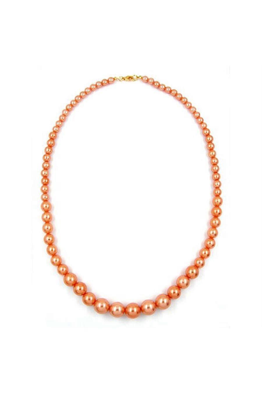 Necklace Bead Chain Apricot - Gl03085