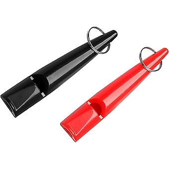 SBMLV-2 Pack Dog Whistle Lanyard Ultra-high Frequency Dog Recall Barking Control Easy Carry Professional Dog Training ultrasonic Dog Whistle Red and B