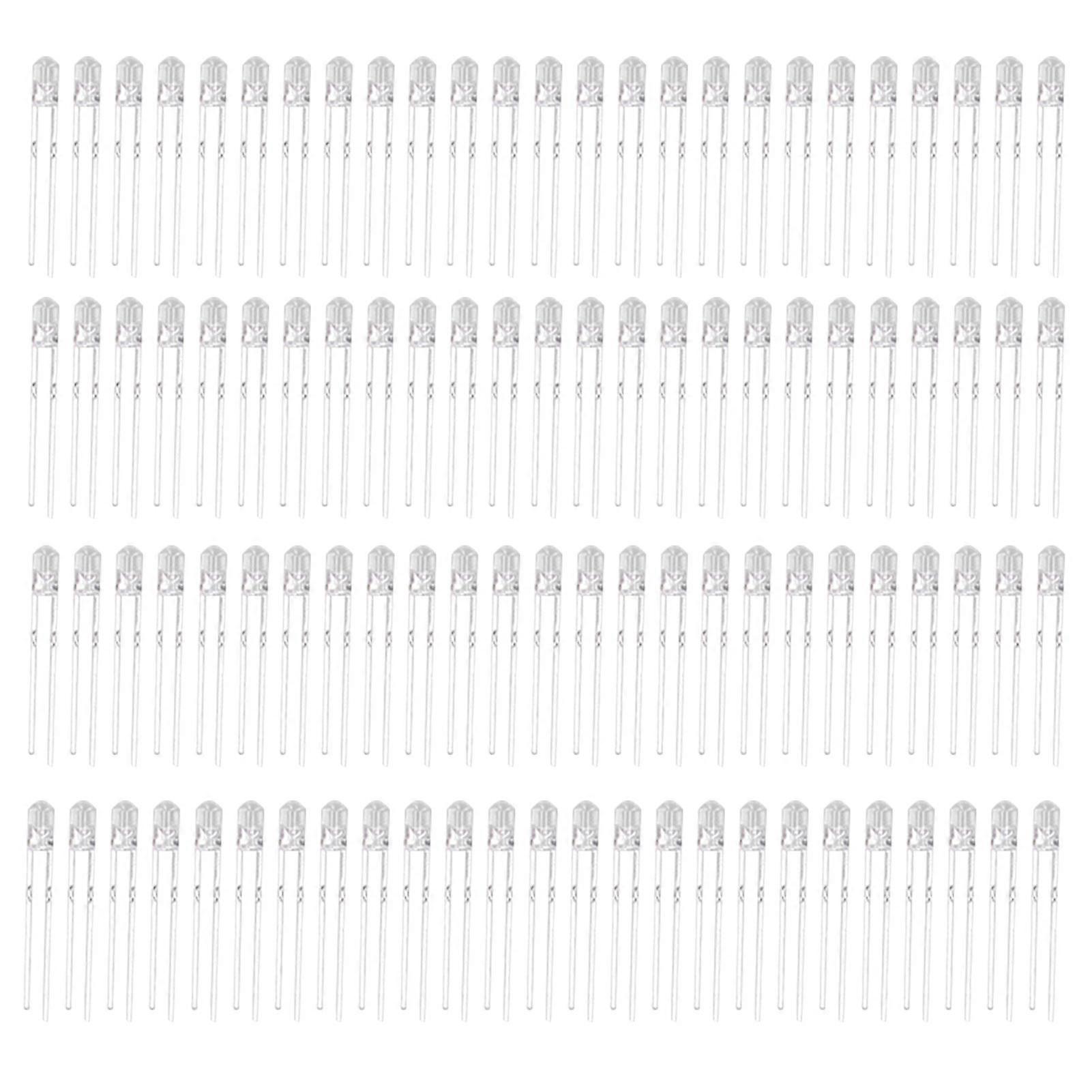 Qukaim LED Light Emitting Diodes 100 Pcs LED Diode Kit, 8 Colors Light Emitting Diode Assortment, 3V Electronic Components for DIY Projects,