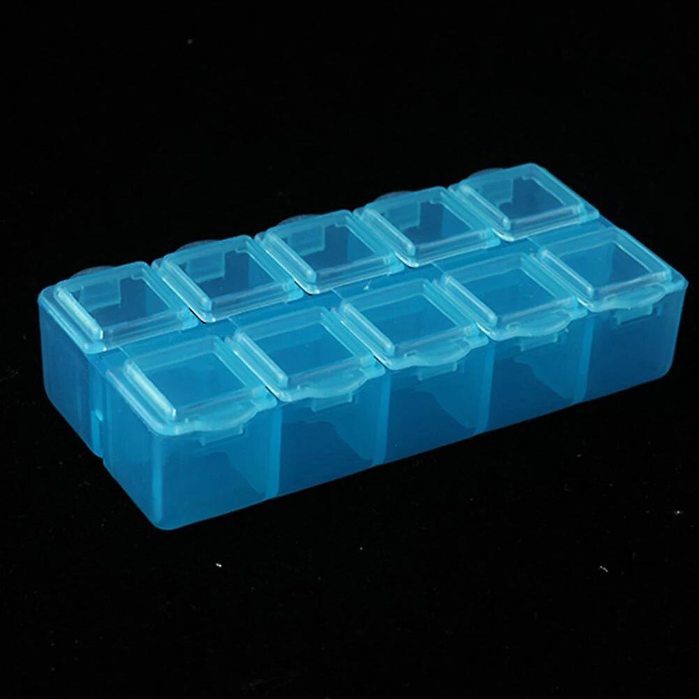 Multifunction Organizer Case 10 Grids Compartment Plastic Storage Box Screw Holder Case Organizer Container Plastic Storage Box~12572