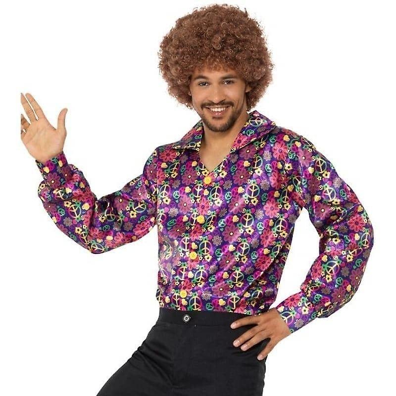 60S Psychedelická košeľa Cnd pre dospelých Multi 47194l