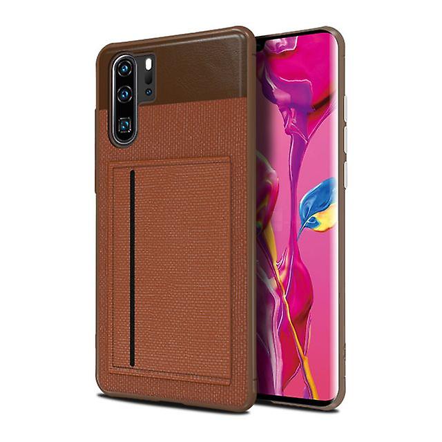 Huawei P30 Shockproof Card Slot Case - Coffee