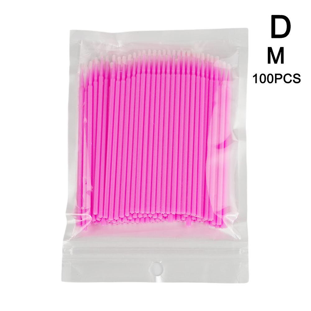 100 Pcs/Pack Disposable Micro Brush Eyelash Cleaner Stick Makeup Brush