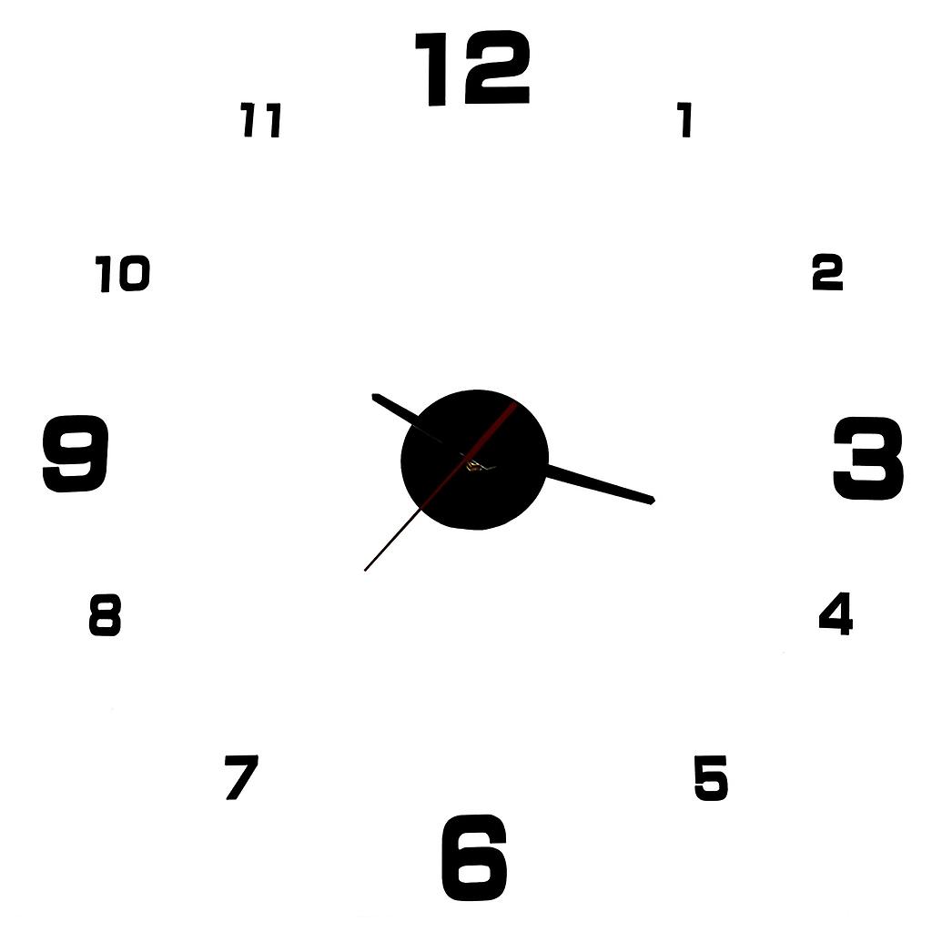 Wall Clock Black 4 Large Numbers