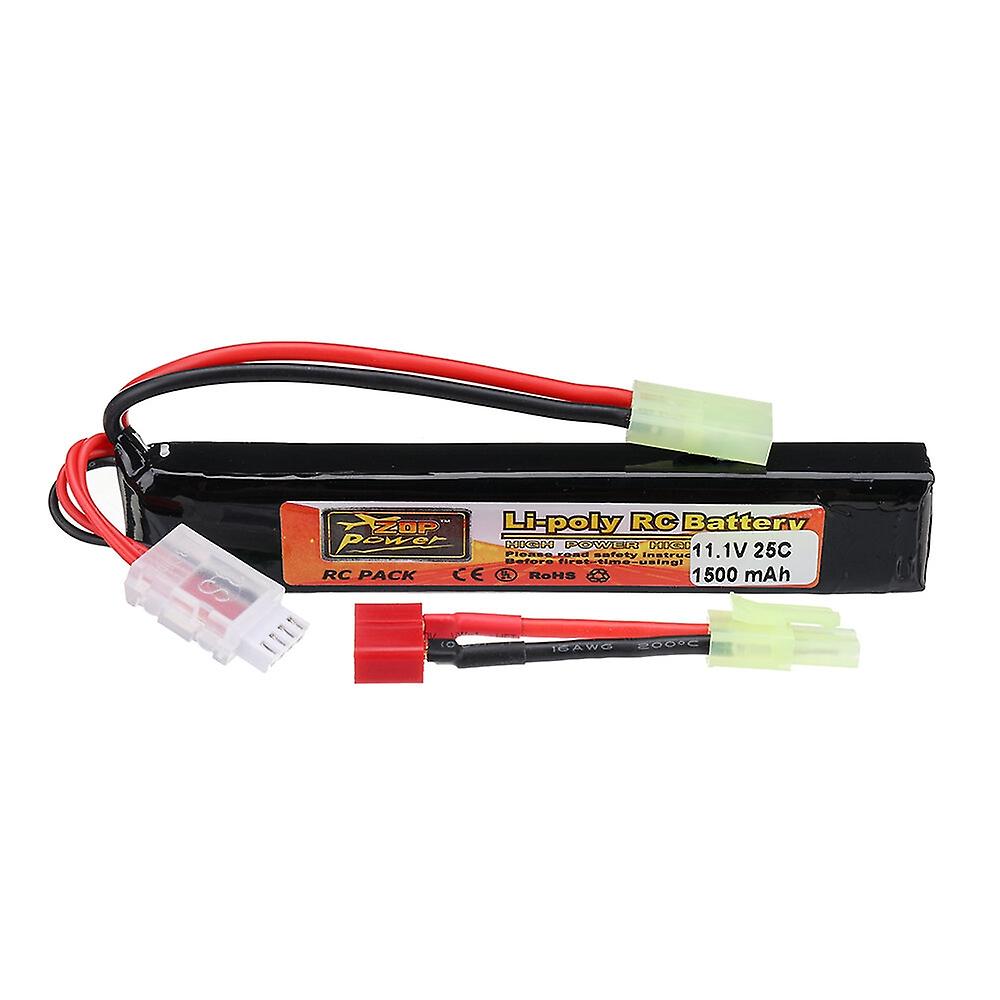 ZOP Power 11.1V 1500mAh 25C 3S LiPo Battery Tamiya Plug With T Plug Adapter Cable for RC Car