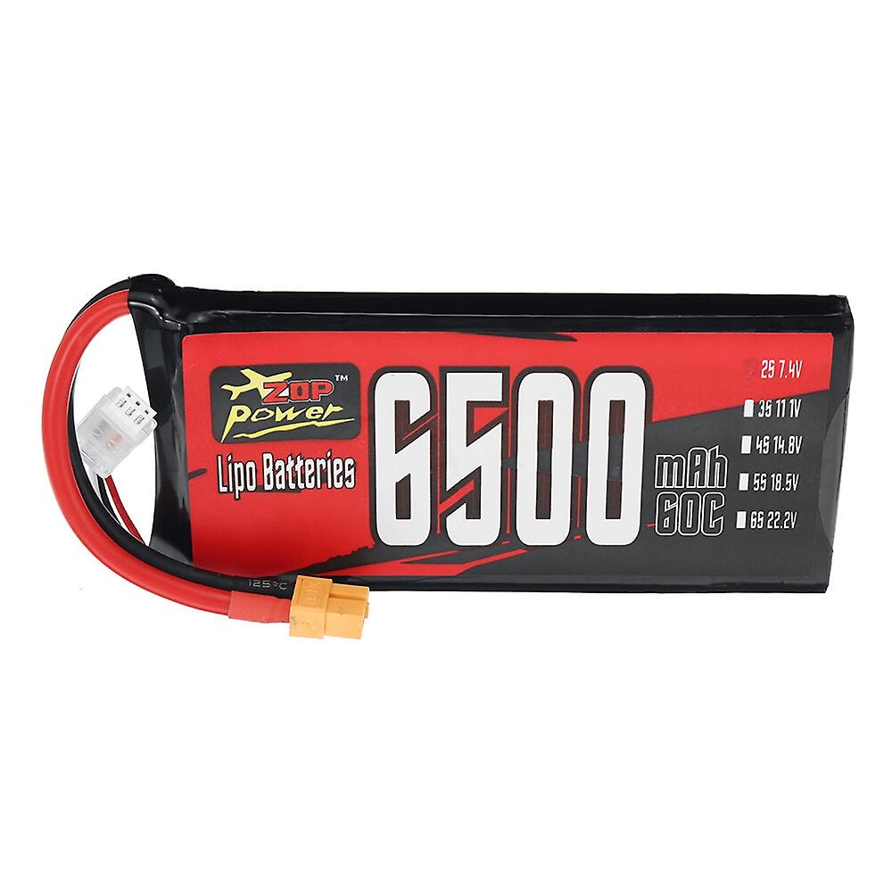 ZOP Power 2S 7.4V 6500mAh 60C 48.1Wh LiPo Battery XT60 Plug for RC Car
