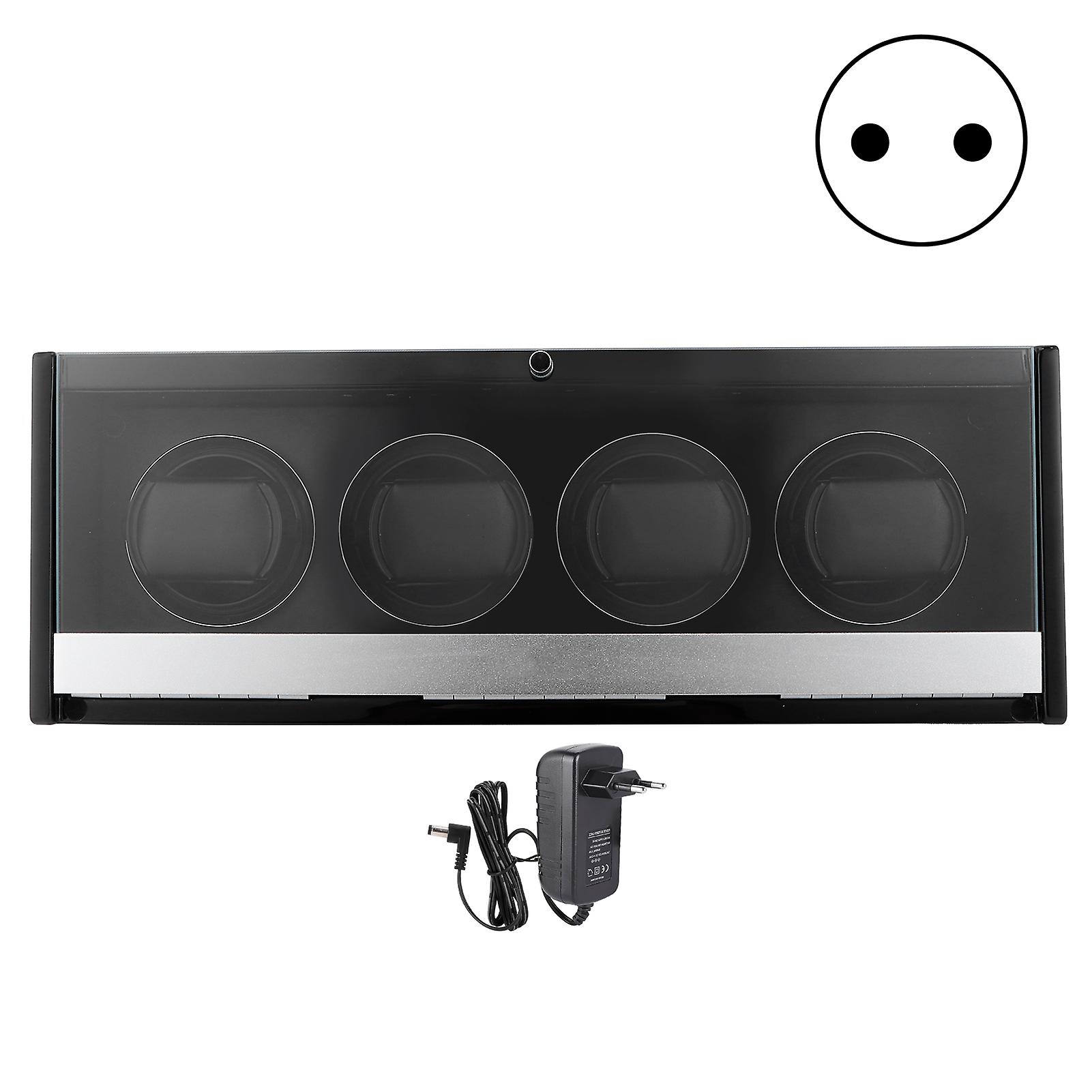Automatic Mechanical Watch Winder Boxes 4 Position Display Case Adjustable Pillow Noiseless Operation 100-240VEU Plug