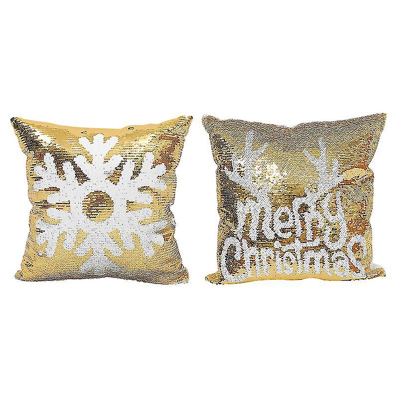 2pcs Christmas Sequined Pillowcase
