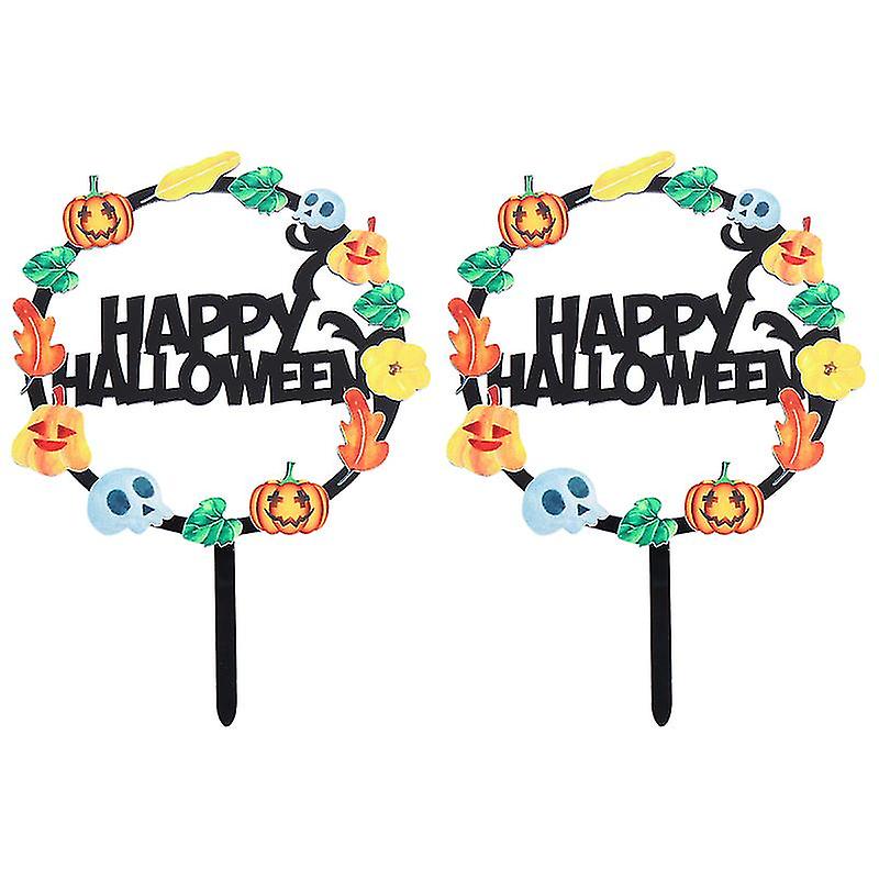 2pcs Acrylic Cake Inserts For Halloween Decorations