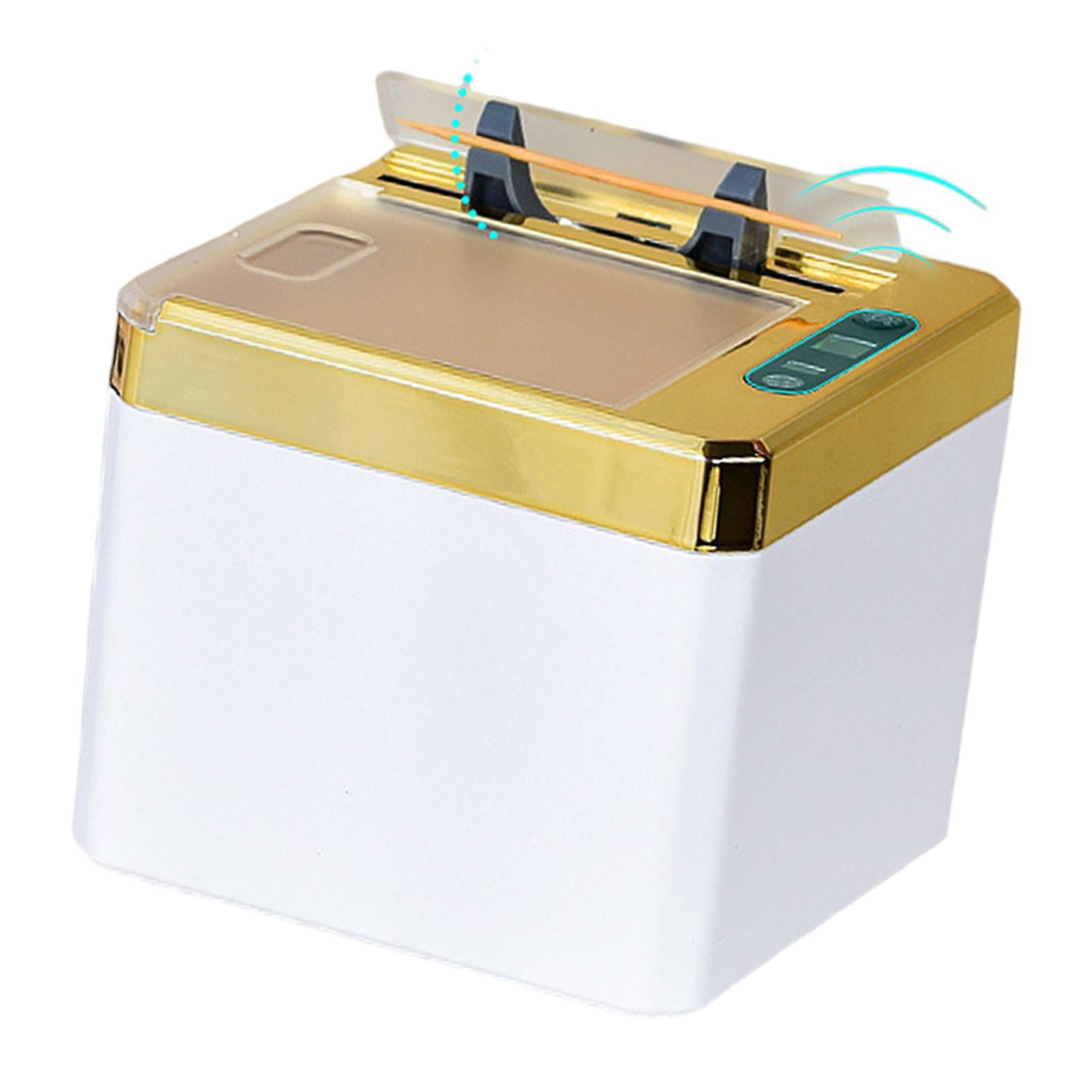 Automatic Toothpick Box Case Toothpick Dispenser for Restaurant Kitchen Home Gold