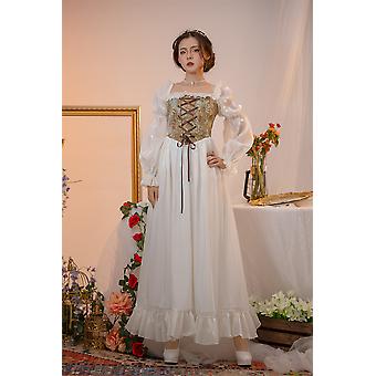 Medieval Gothic Dresses Victorian Dress For Women Regency Costumes Women  Regency Dresses With White Wedding Gloves | Fruugo NO