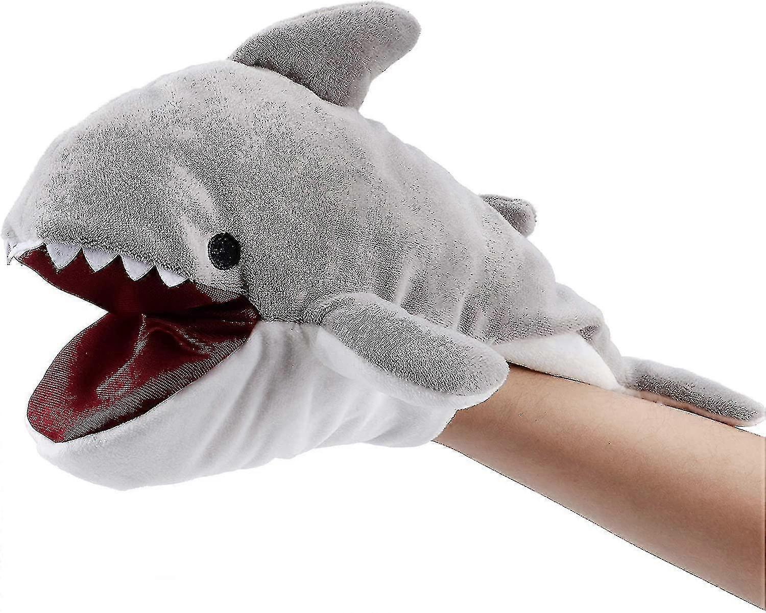 11.8'' Plush Shark Hand Puppet With Open Movable Mouth For Storytelling Puppet Theater( Color : Color 1 )