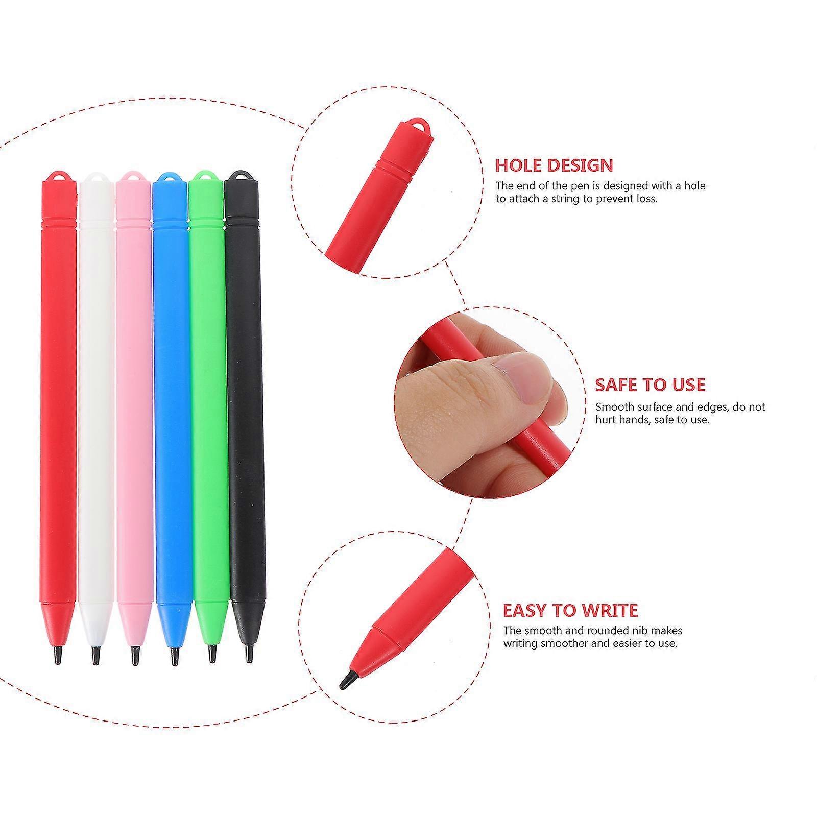 6 Pcs Tablet Drawing Pen Kids Writing Tablet Pens Lcd Writing Tablet