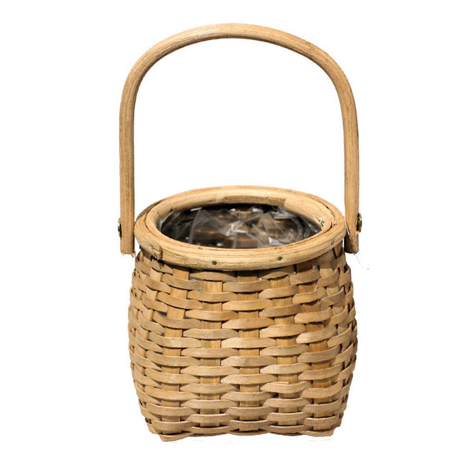 Flower Baskets,Woven Storage Basket with Handle,Rustic Decorative Flower Basket