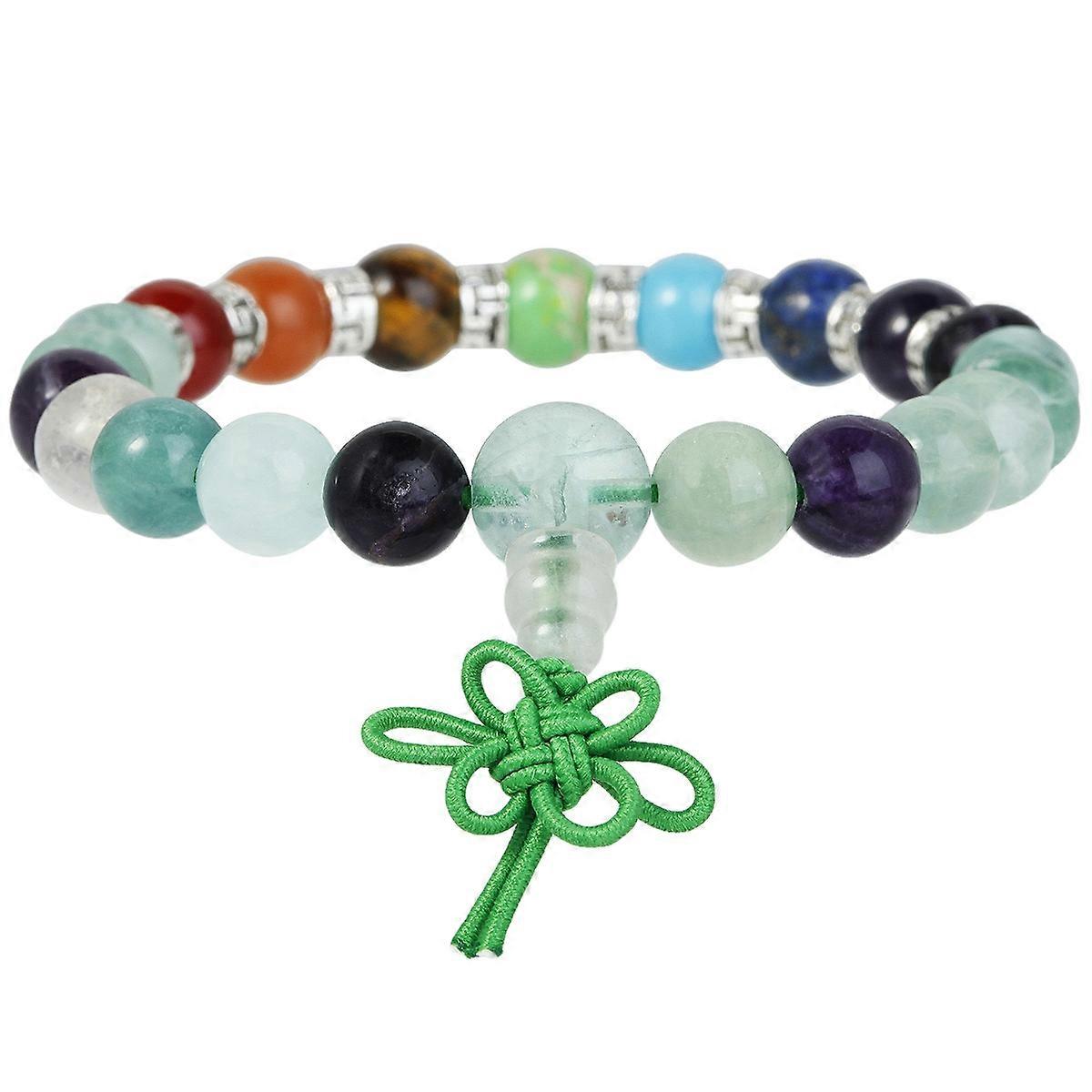 Bracelet-FluoriteRainbow-EthnicVibrancy-ColorfulCrystalSparkle