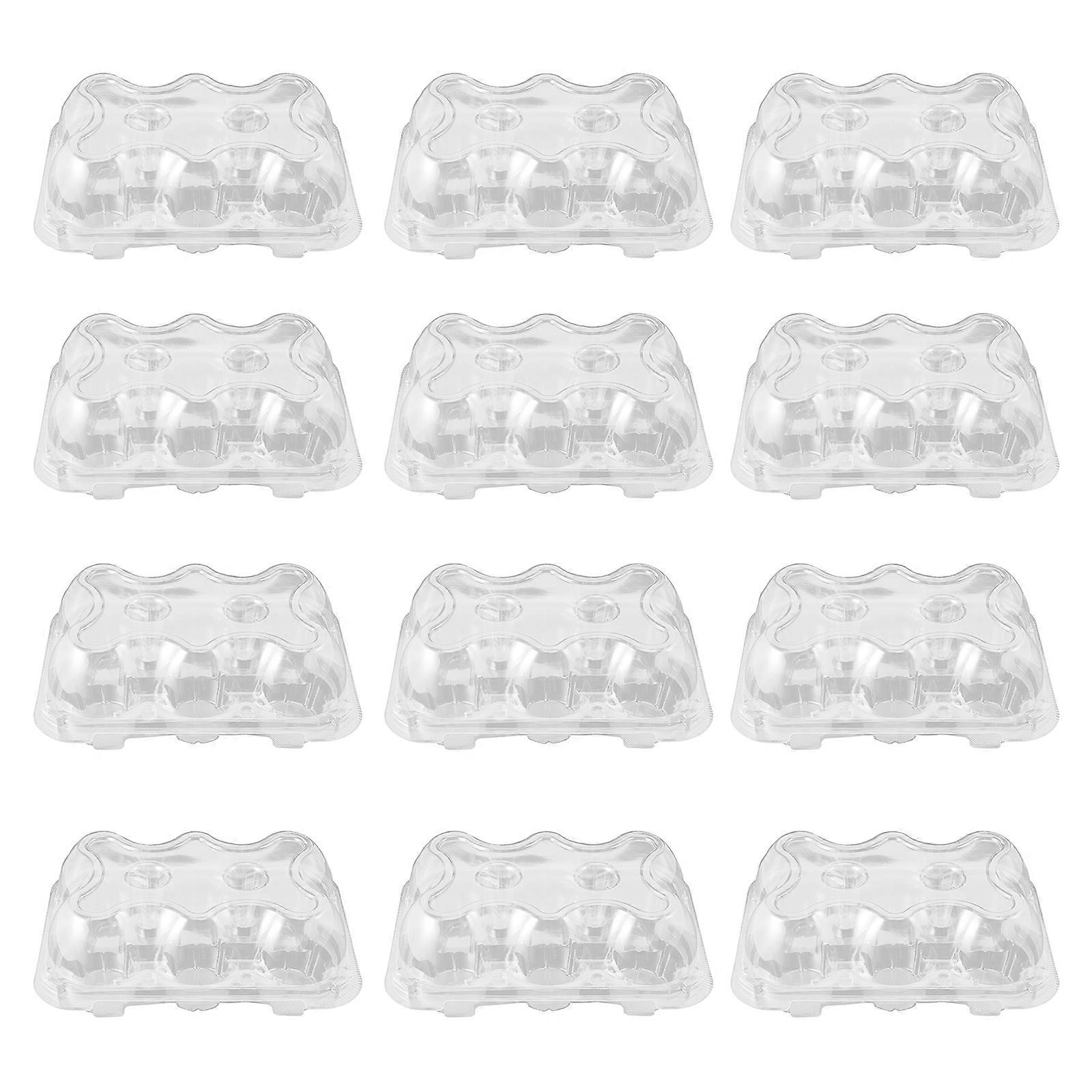 15pcs Transparent Cupcake Wrapping Box Cupcake Package Exquisite Cake Container