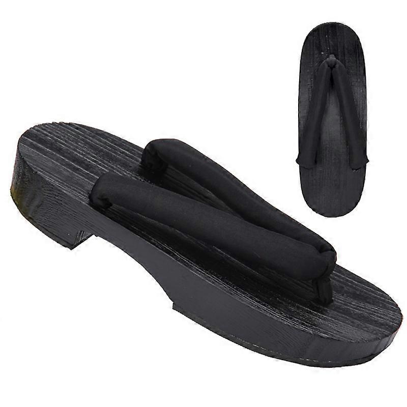 Black Sugar Géta Dragon Solida in Legno Infradito Samurai Pantofole Giapponese Talon 5 cm - Casa, travestimento Cosplay Tenuta Giapponese, Nero , Small