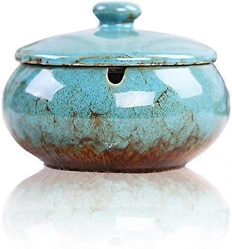 Ceramic Ashtray With Lid For Table Decoration 1