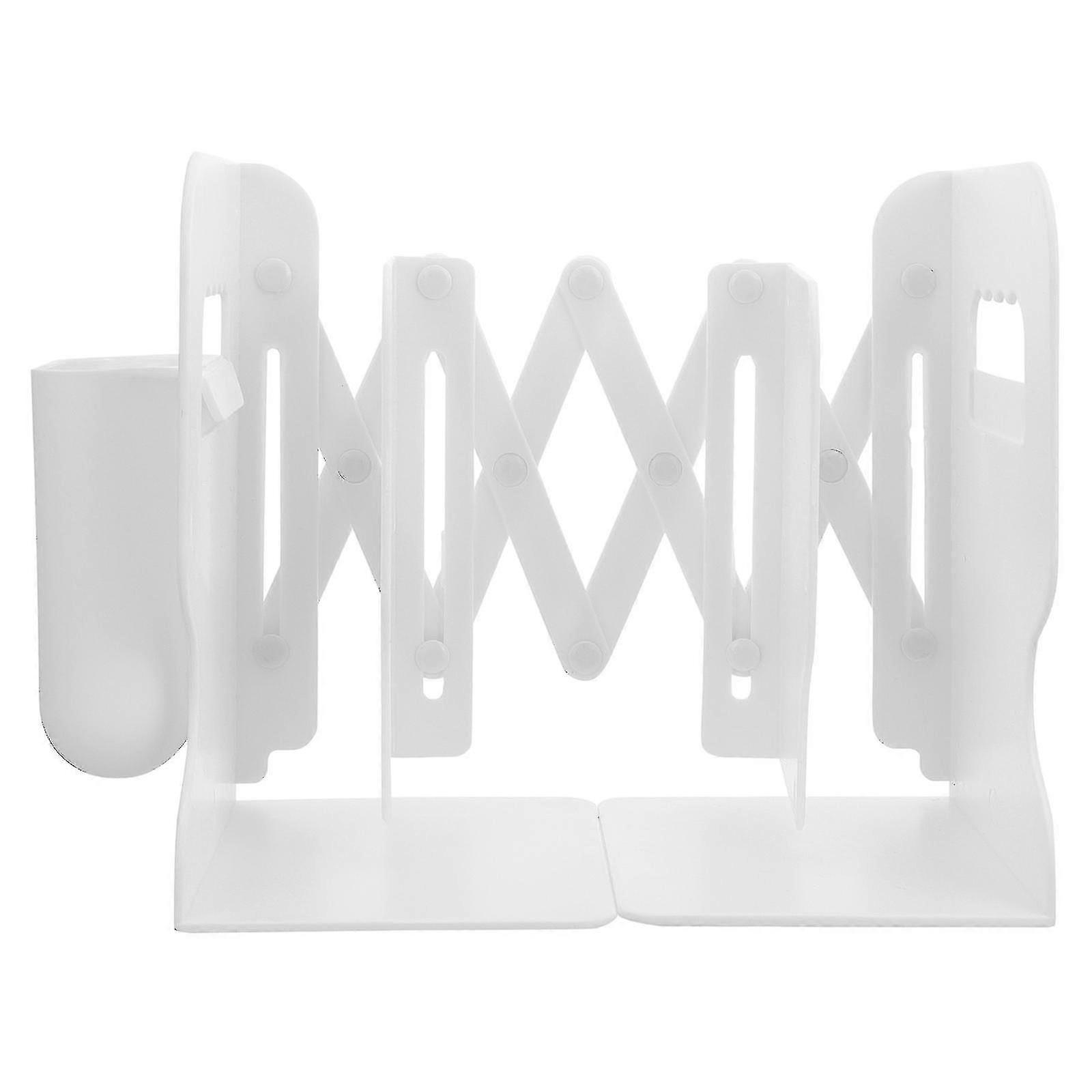 1set Simple Decorative Bookend Scalable Bookshelf Desktop Book Storage Rack