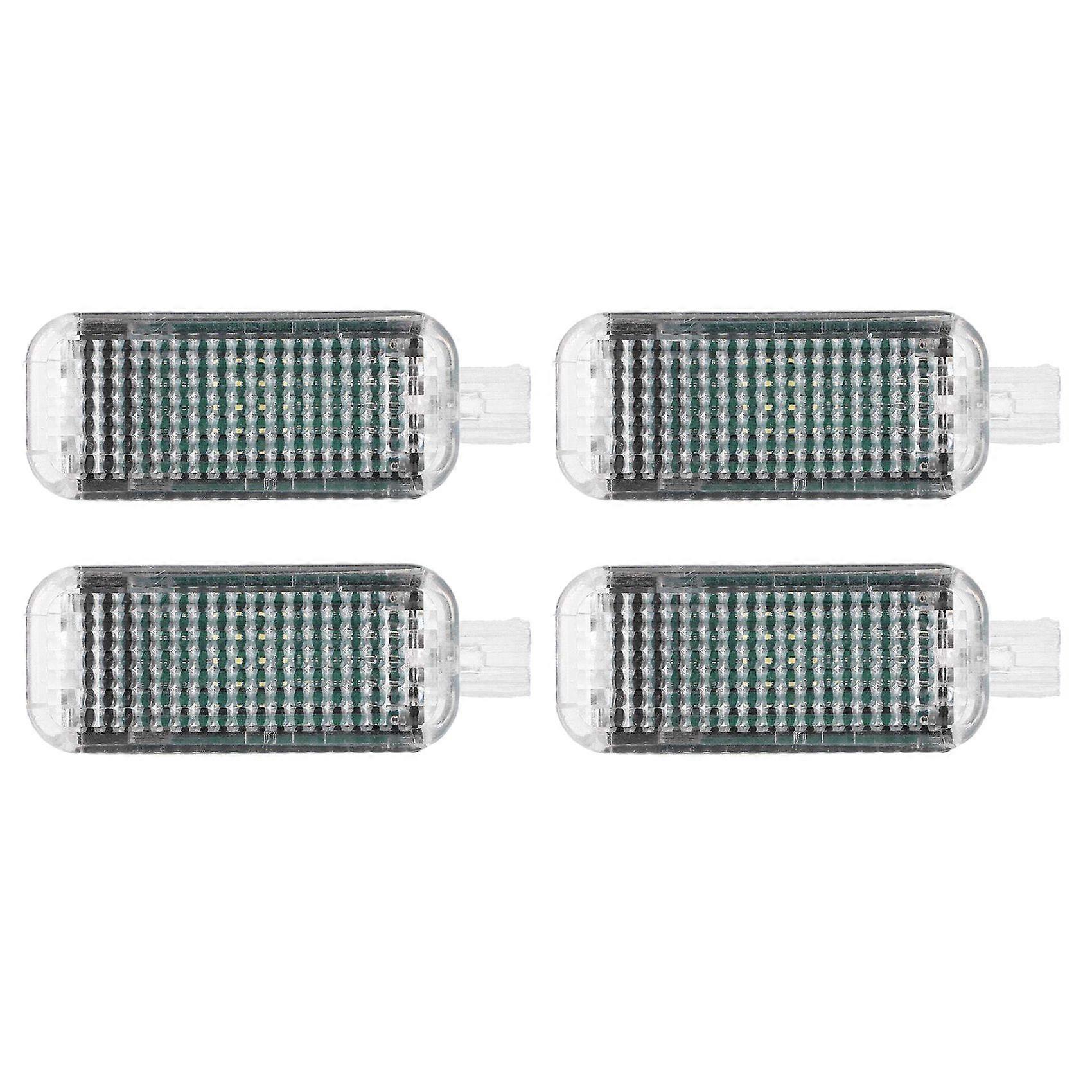 4Pcs LED Footwell Lights Interior Light with Wiring Harness 4E0947415A Fit For- A3 A4 A5 A6 A7 A8 Q